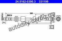 Brzdová hadice ATE  24.5162-0390 (331199)