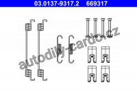 Sada příslušenství, brzdové čelisti ATE 03.0137-9317 (AT 669317)