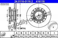 Brzdový kotouč ATE 24.0116-0116 (AT 416116)