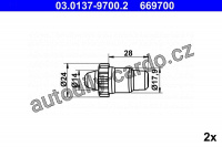Sada příslušenství, parkovací brzdové čelisti ATE 03.0137-9700 (AT 669700)