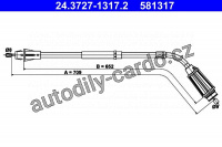Lanko ruční brzdy ATE 24.3727-1317 (AT 581317)