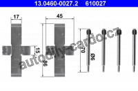 Sada příslušenství, obložení kotoučové brzdy ATE 13.0460-0027 (AT 610027)