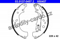 Sada brzdových čelistí ATE 03.0137-0457 (AT 650457)