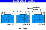 Sada brzdových destiček ATE 13.0460-3014 (AT 603014) - ALFA ROMEO