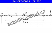 Lanko ruční brzdy ATE 24.3727-1607 (AT 581607)