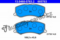 Sada brzdových destiček ATE 13.0460-5763 (AT 605763)