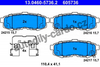 Sada brzdových destiček ATE 13.0460-5736 (AT 605736)