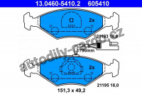 Sada brzdových destiček ATE 13.0460-5410 (AT 605410) - FIAT