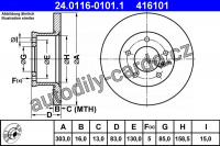 Brzdový kotouč ATE 24.0116-0101 (AT 416101)