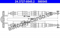 Lanko ruční brzdy ATE 24.3727-0545 (AT 580545)