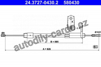 Lanko ruční brzdy ATE 24.3727-0430 (AT 580430)
