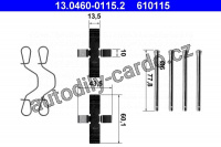 Sada příslušenství, obložení kotoučové brzdy ATE 13.0460-0115 (AT 610115)