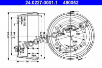 Brzdový buben ATE 24.0227-0001 (AT 480052) - VW