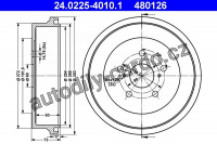 Brzdový buben ATE 24.0225-4010 (AT 480126) - TOYOTA