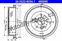 Brzdový buben ATE 24.0222-8024 (AT 480095)