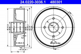 Brzdový buben ATE 24.0220-3036 - DACIA, RENAULT