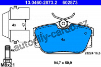 Sada brzdových destiček ATE 13.0460-2873 (AT 602873)