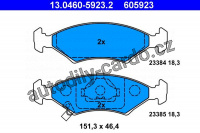 Sada brzdových destiček ATE 13.0460-5923 (AT 605923) - KIA