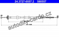 Lanko ruční brzdy ATE 24.3727-0557 (AT 580557)