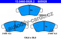 Sada brzdových destiček ATE 13.0460-5928 (AT 605928)