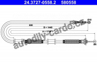 Lanko ruční brzdy ATE 24.3727-0558 (AT 580558)