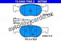 Sada brzdových destiček ATE 13.0460-7068 (AT 607068) - ALFA ROMEO