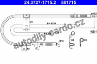 Lanko ruční brzdy ATE 24.3727-1715 (AT 581715)