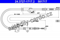 Lanko ruční brzdy ATE 24.3727-1717 (AT 581717)