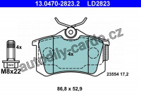 Sada brzdových destiček ATE 13.0470-2823 (AT LD2823)