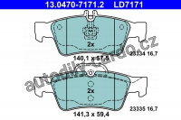 Sada brzdových destiček ATE Ceramic 13.0470-7171 (AT LD7171) - MERCEDES-BENZ