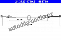 Lanko ruční brzdy ATE 24.3727-1719 (AT 581719)