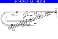 Lanko ruční brzdy ATE 24.3727-2011 (AT 582011)
