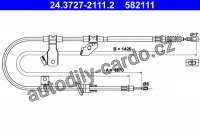 Lanko ruční brzdy ATE 24.3727-2111 (AT 582111)