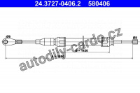 Lanko ruční brzdy ATE 24.3727-0406 (AT 580406)