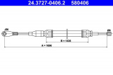 Lanko ruční brzdy ATE 24.3727-0406 (AT 580406)