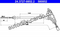 Lanko ruční brzdy ATE 24.3727-0852 (AT 580852)