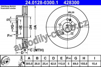 Brzdový kotouč ATE 24.0128-0300 (AT 428300)