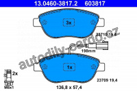 Sada brzdových destiček ATE 13.0460-3817 (AT 603817)