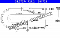 Lanko ruční brzdy ATE 24.3727-1721 (AT 581721)