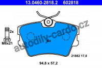 Sada brzdových destiček ATE 13.0460-2818 (AT 602818)