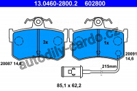 Sada brzdových destiček ATE 13.0460-2800 (AT 602800) - HONDA, ROVER