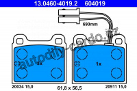 Sada brzdových destiček ATE 13.0460-4019 (AT 604019) - ALFA ROMEO