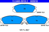 Sada brzdových destiček ATE 13.0460-5918 (AT 605918) - ACURA, HONDA