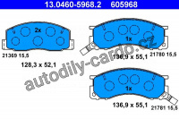 Sada brzdových destiček ATE 13.0460-5968 (AT 605968) - TOYOTA