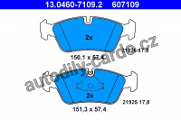 Sada brzdových destiček ATE 13.0460-7109 (AT 607109) nahrazeno 13.0460-5405