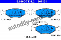 Sada brzdových destiček ATE 13.0460-7131 (AT 607131) - LANCIA