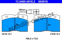 Sada brzdových destiček ATE 13.0460-4918 (AT 604918) - IVECO