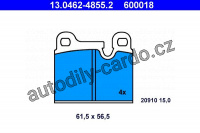 Sada brzdových destiček ATE 13.0462-4855 (AT 624855) - PORSCHE