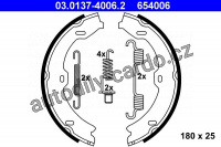 Sada brzdových čelistí ATE 03.0137-4006 (AT 654006) - MERCEDES-BENZ