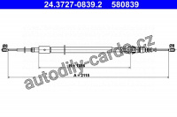 Lanko ruční brzdy ATE 24.3727-0839 (AT 580839)